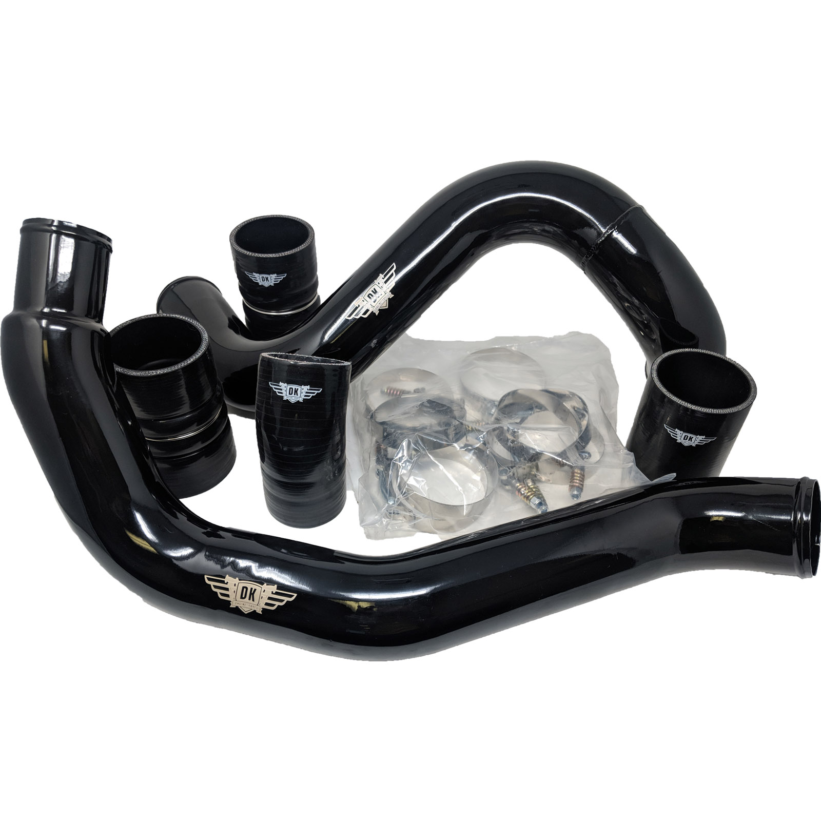 Black Intercooler Pipe Kit & Intake Elbow Repalcement for 2003-2007 Ford 6.0L Powerstroke 