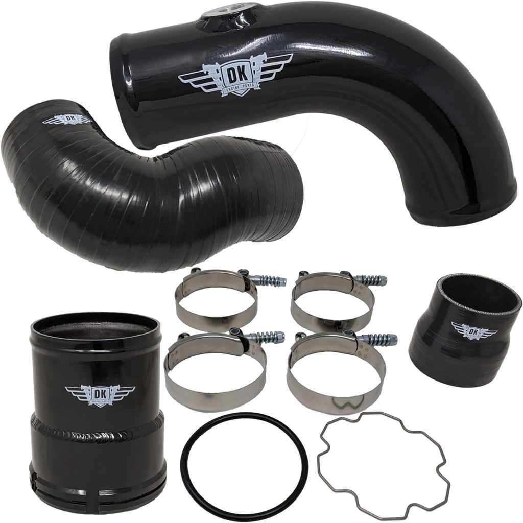 Black Intercooler Charge Pipe Kit Hot & Cold Sides